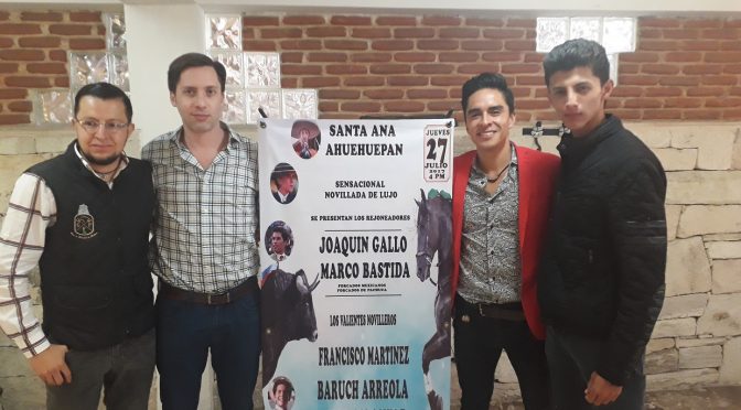 Anunciaron cartel novilleril para Ahuehuepan