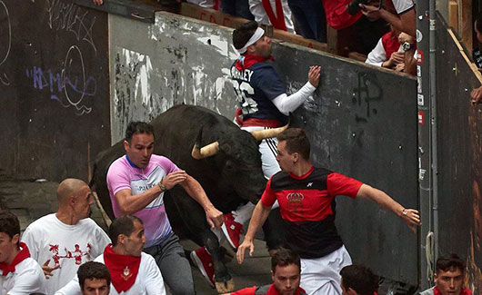 Los de Jandilla imprimen peligro en el penúltimo encierro de San Fermín