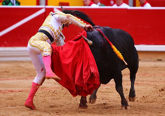 Ureña corta única oreja en Pamplona y sale herido
